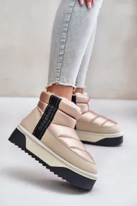 Low snow boots on a thick sole D.Franklin Beige