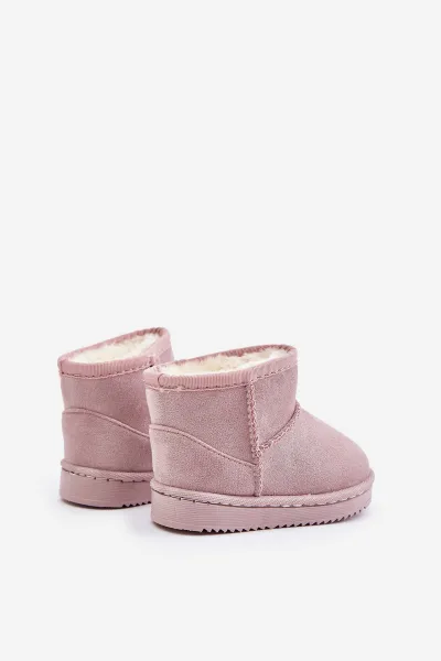 Children's insulated ankle snow boots pink Gooby