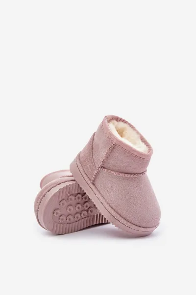 Children's insulated ankle snow boots pink Gooby