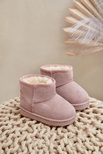 Children's insulated ankle snow boots pink Gooby