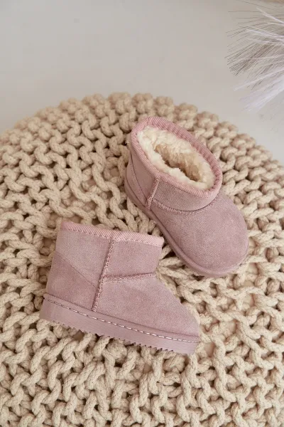 Children's insulated ankle snow boots pink Gooby