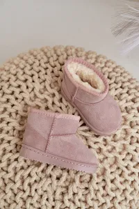 Children's insulated ankle snow boots pink Gooby