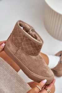 Ankle snow boots with zip insulated with fur Big Star beige
