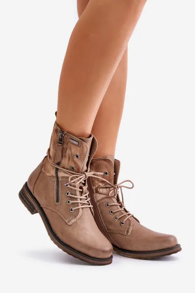 Women's ankle boots Workery dark beige Perfecto