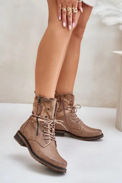 Women's ankle boots Workery dark beige Perfecto