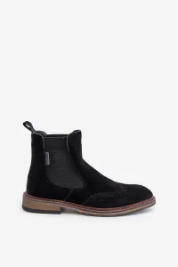 Suede Men's Ankle Boots Chelsea Big Star Black