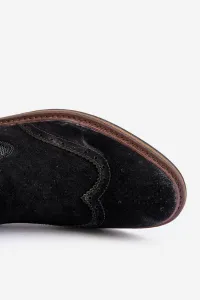 Suede Men's Ankle Boots Chelsea Big Star Black