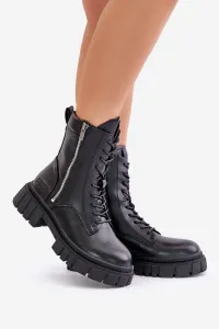 Insulated Women's Workery Shoes Eco Leather Big Star Black