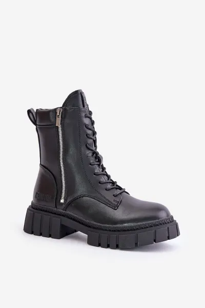 Insulated Women's Workery Shoes Eco Leather Big Star Black