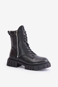Insulated Women's Workery Shoes Eco Leather Big Star Black