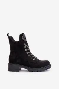 Insulated shoes with decorative lacing Vinceza Black