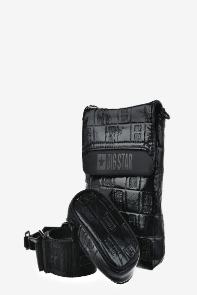 Lacquered handbag Saszetka Big Star black