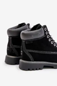 Suede insulated men's trappers Big Star HI-POLY SYSTEM black