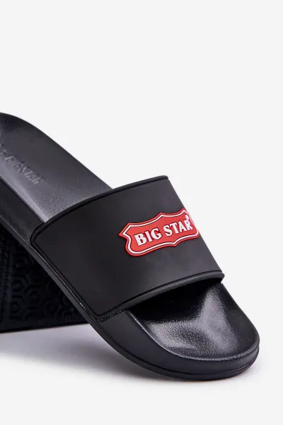 Men's slippers with Big Star logo black