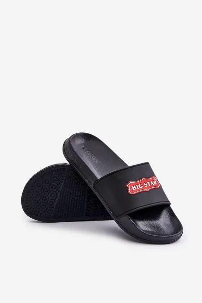 Men's slippers with Big Star logo black