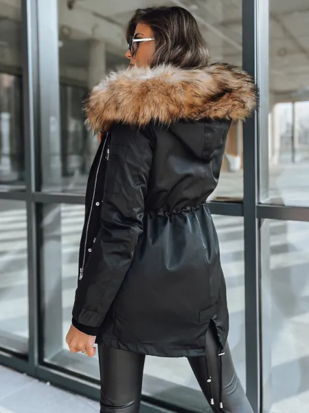Dámska bunda parka GARNET Farba čierna DSTREET