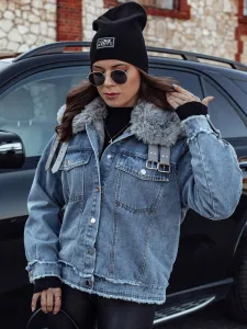 Dámska rifľová bunda s kožušinou FURDENIM