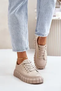Insulated women's sneakers Big Star beige