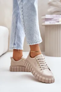 Insulated women's sneakers Big Star beige