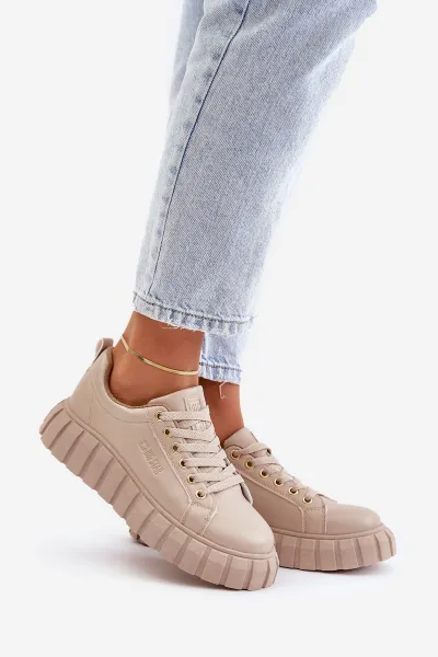 Insulated women's sneakers Big Star beige