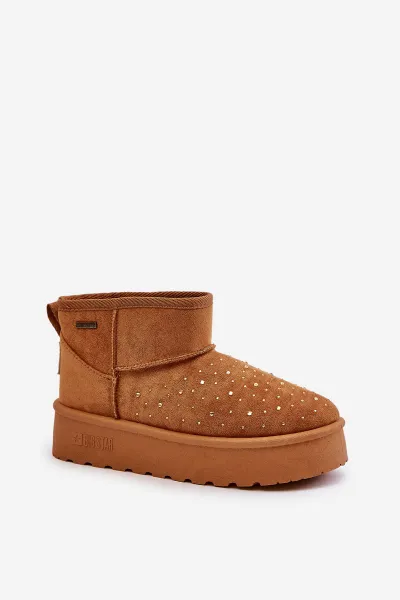 Snow boots with platform decoration Big Star OO274A104 Camel
