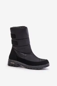 Women's Progress PROGJ-21-16 black snow boots with zip