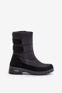Women's Progress PROGJ-21-16 black snow boots with zip