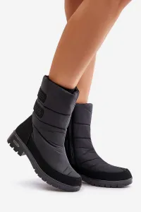 Women's Progress PROGJ-21-16 black snow boots with zip