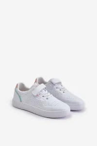 Children's sneakers made of eco-leather with Velcro Big Star white