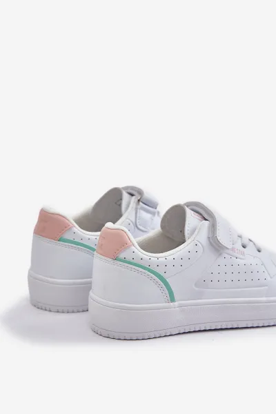 Children's sneakers made of eco-leather with Velcro Big Star white