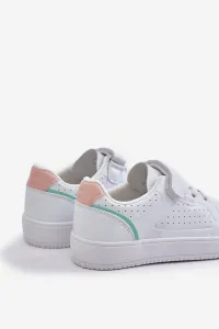 Children's sneakers made of eco-leather with Velcro Big Star white