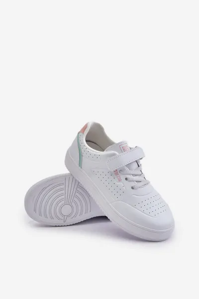 Children's sneakers made of eco-leather with Velcro Big Star white