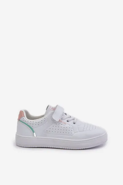 Children's sneakers made of eco-leather with Velcro Big Star white