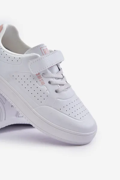 Children's sneakers made of eco-leather with Velcro Big Star white
