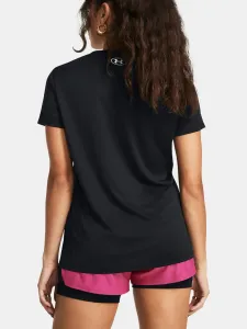 Dámske športové tričko Under Armour UA Tech V-Neck SS - black/white