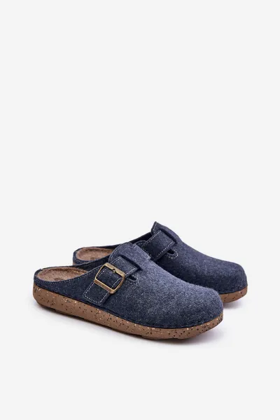Men's slippers with buckle profilactic slippers Inblu blue