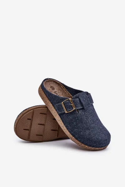 Men's slippers with buckle profilactic slippers Inblu blue