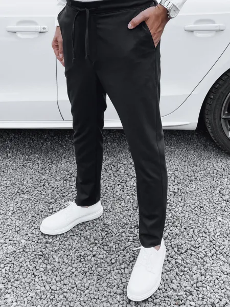 Čierne pánske chinos nohavice Dstreet