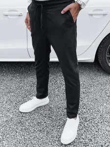 Čierne pánske chinos nohavice Dstreet