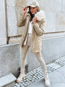 Women's winter parka GARNET beige Dstreet