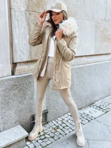 Women's winter parka GARNET beige Dstreet