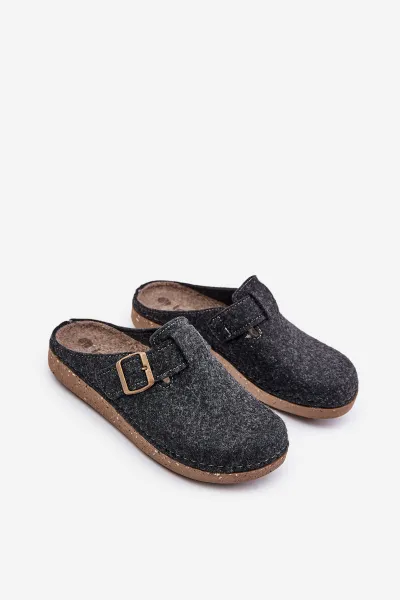 Men's slippers with buckle profilactic slippers Inblu graphite
