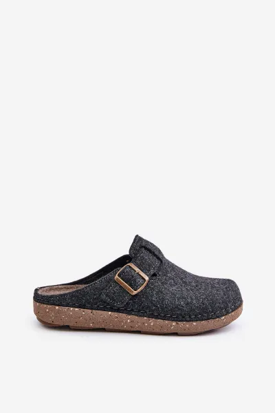Men's slippers with buckle profilactic slippers Inblu graphite