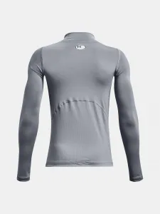 Under Armour HG ARMOUR MOCK Chlapčenské kompresné tričko, sivá, veľkosť S