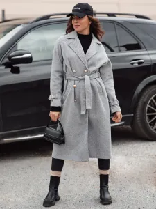 Dámsky dlhý oversize kabát CAMELLYN