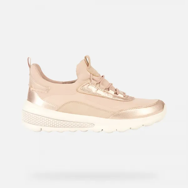 Cream women's sneakers Geox Spherica Actif - Women's