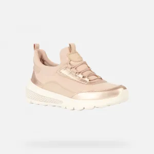 Cream women's sneakers Geox Spherica Actif - Women's
