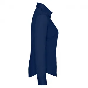 FRUIT OF THE LOOM F17•LADIES LONG SLEEVE POPLIN SHIRT