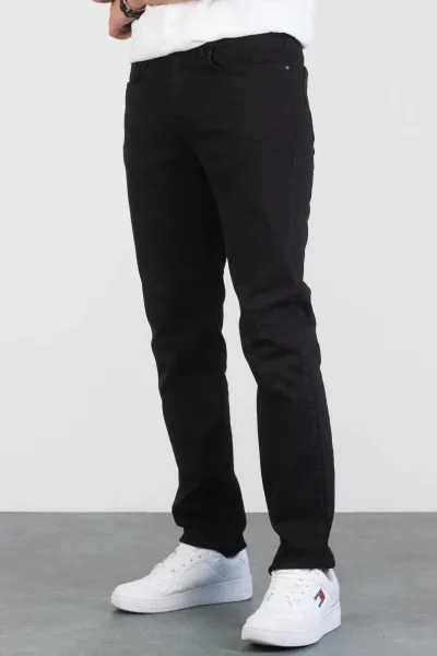 23648 Dewberry Regular Fit Stretchy Hlt Denim Mens Jeans-BLACK