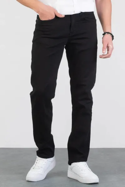 23648 Dewberry Regular Fit Stretchy Hlt Denim Mens Jeans-BLACK
